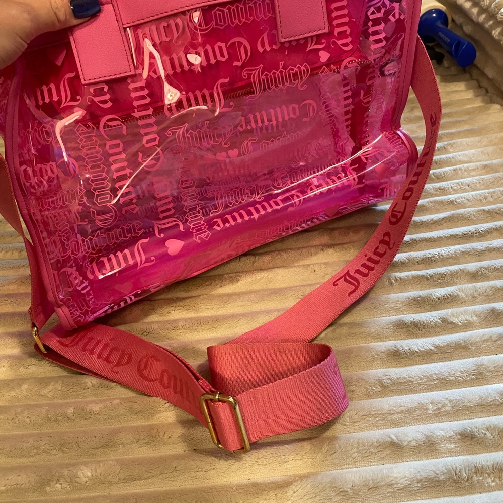 Juicy Couture Pink Transparent Bag with Pouch